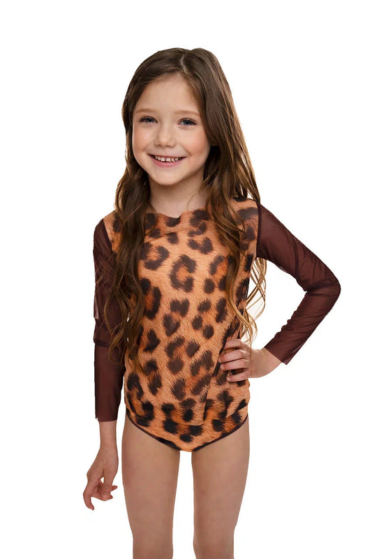 Leopard Kids T-Shirt with Hood