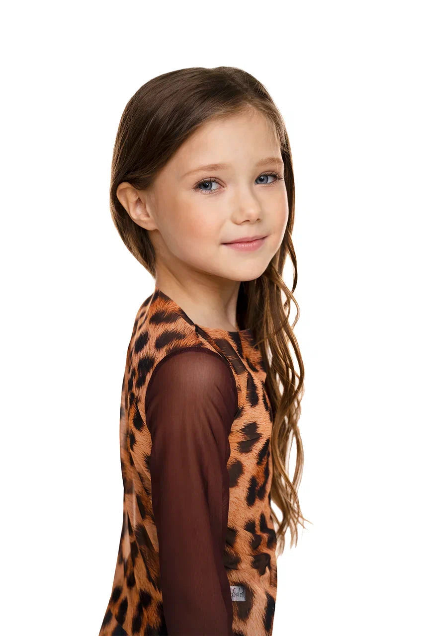 Leopard Kids T-Shirt with Hood