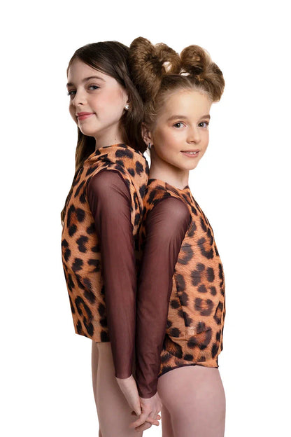 Leopard Kids T-Shirt with Hood