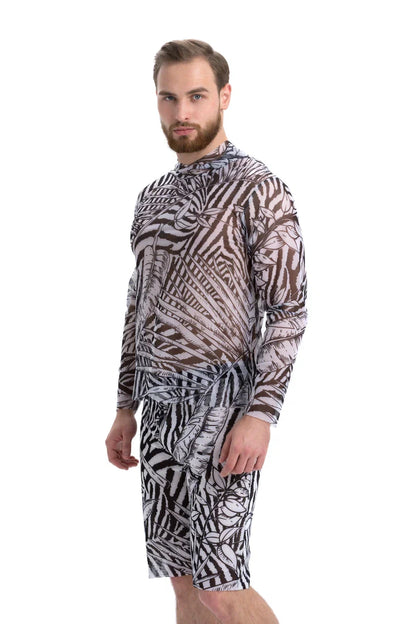 Fake Zebra T-Shirt With Hood