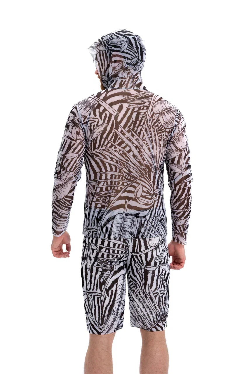 Fake Zebra T-Shirt With Hood
