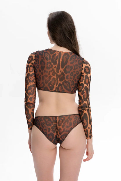 Leopard 25 Top with Sleeves