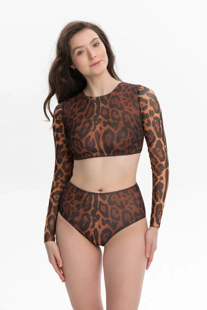 Leopard 25 Top with Sleeves