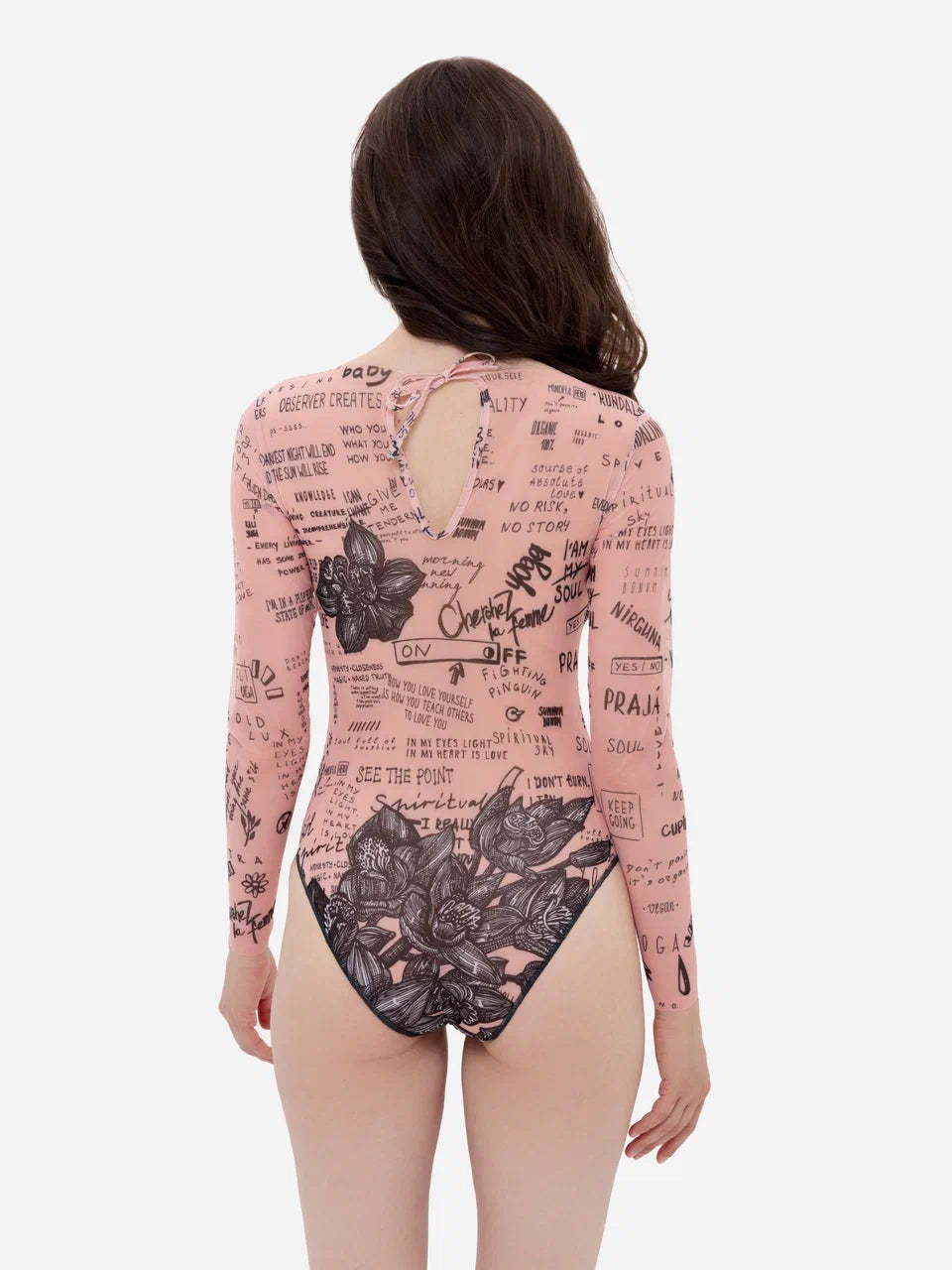 Nude-Body Art One-Piece Swimsuit