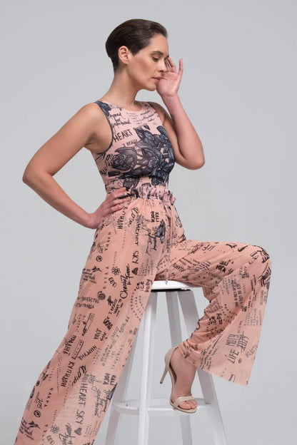 Nude One-Piece Sleeveless Swimsuit