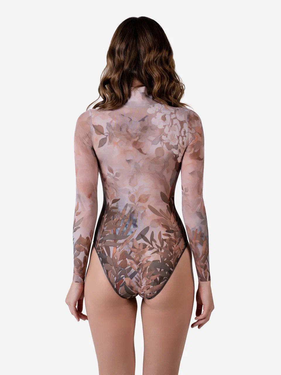 Olives One-Piece Swimsuit with Zipper