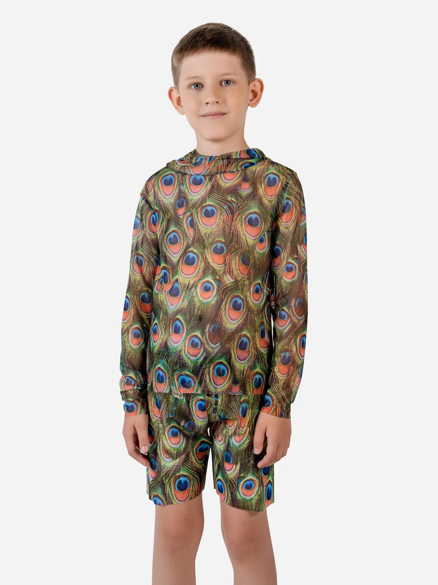 Peacock Mayura T-Shirt with Hood