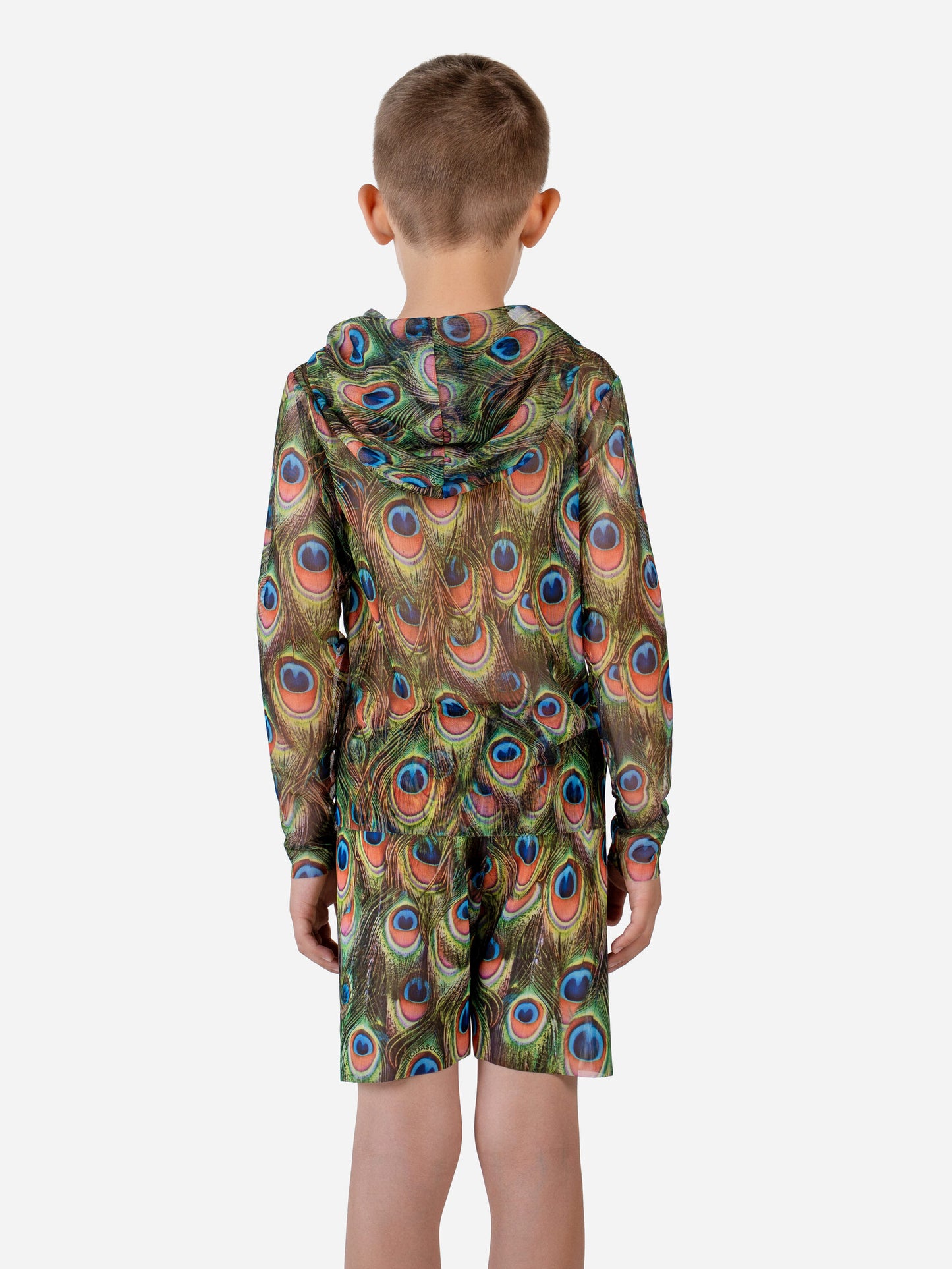 Peacock Mayura T-Shirt with Hood