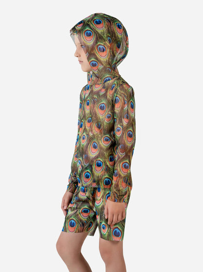 Peacock Mayura T-Shirt with Hood
