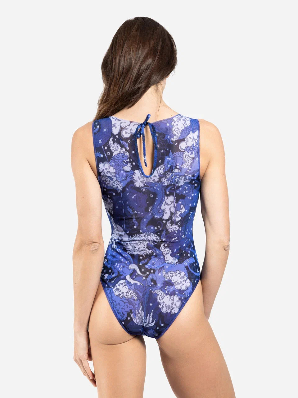 Blueberry Nights One-Piece Sleeveless Swimsuit