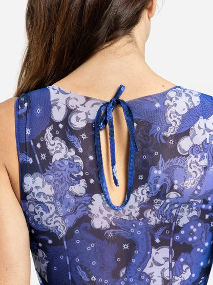 Blueberry Nights One-Piece Sleeveless Swimsuit