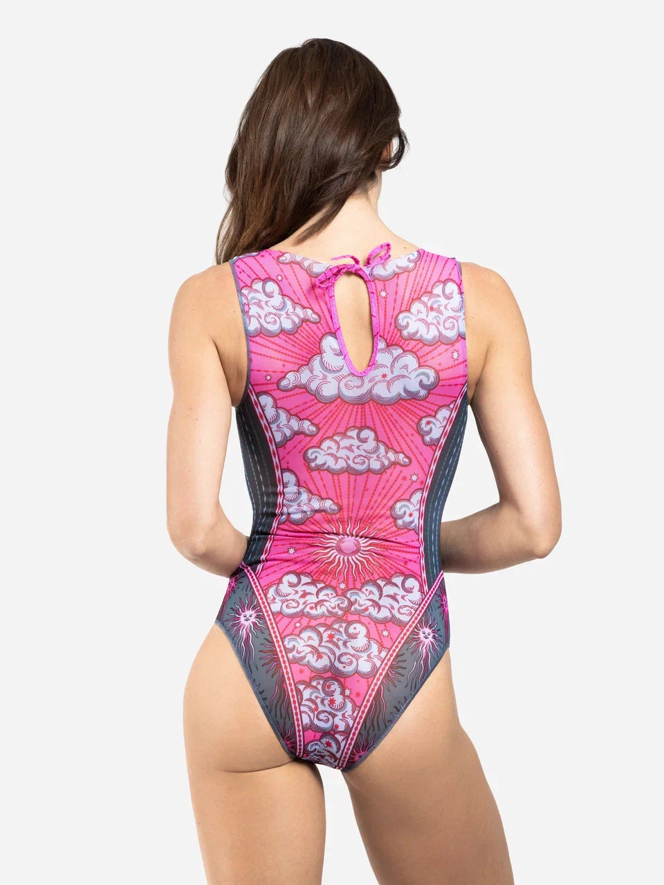 The Sun Grey One-Piece Sleeveless Swimsuit