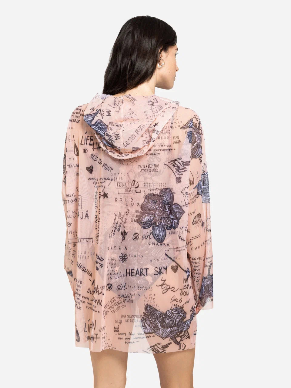 Nude- Body Art Smart T-Shirt Oversize with Hood