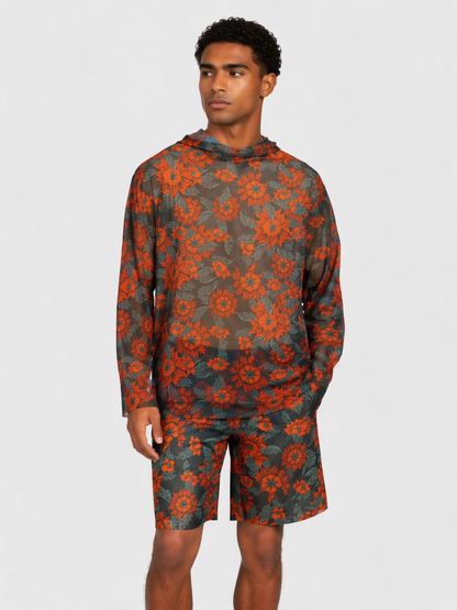The Sun Orange T-Shirt with Hood