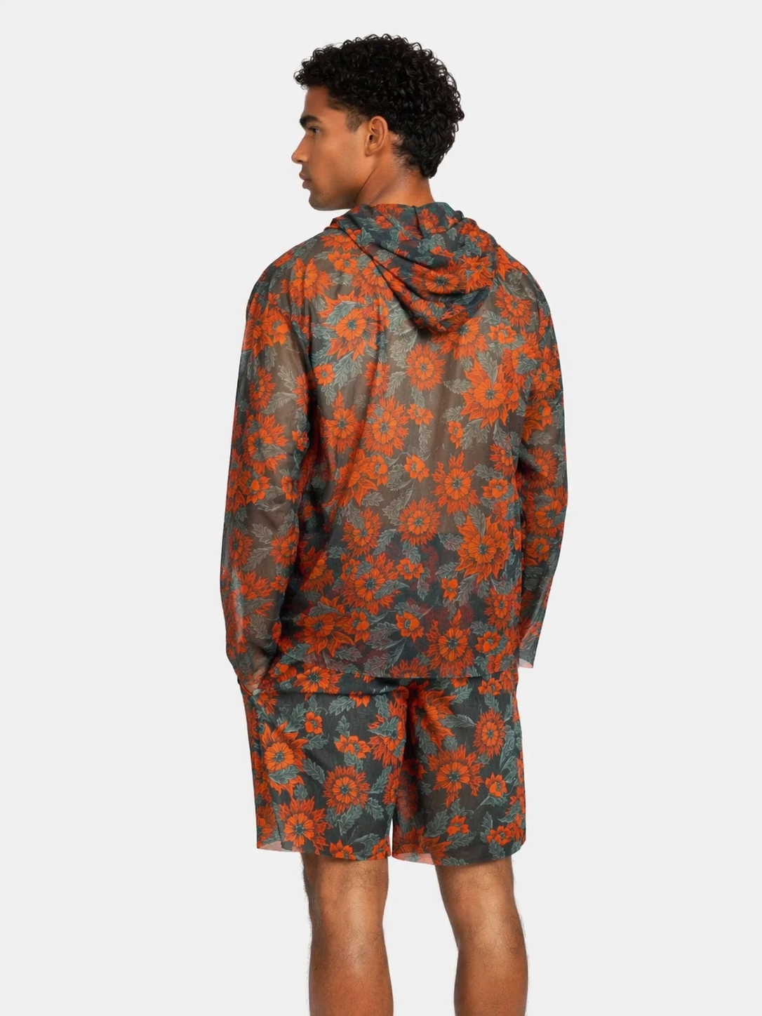 The Sun Orange T-Shirt with Hood