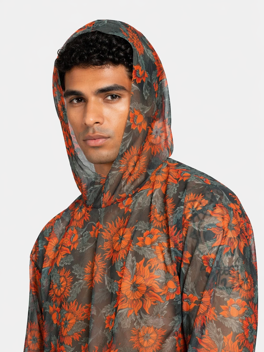 The Sun Orange T-Shirt with Hood