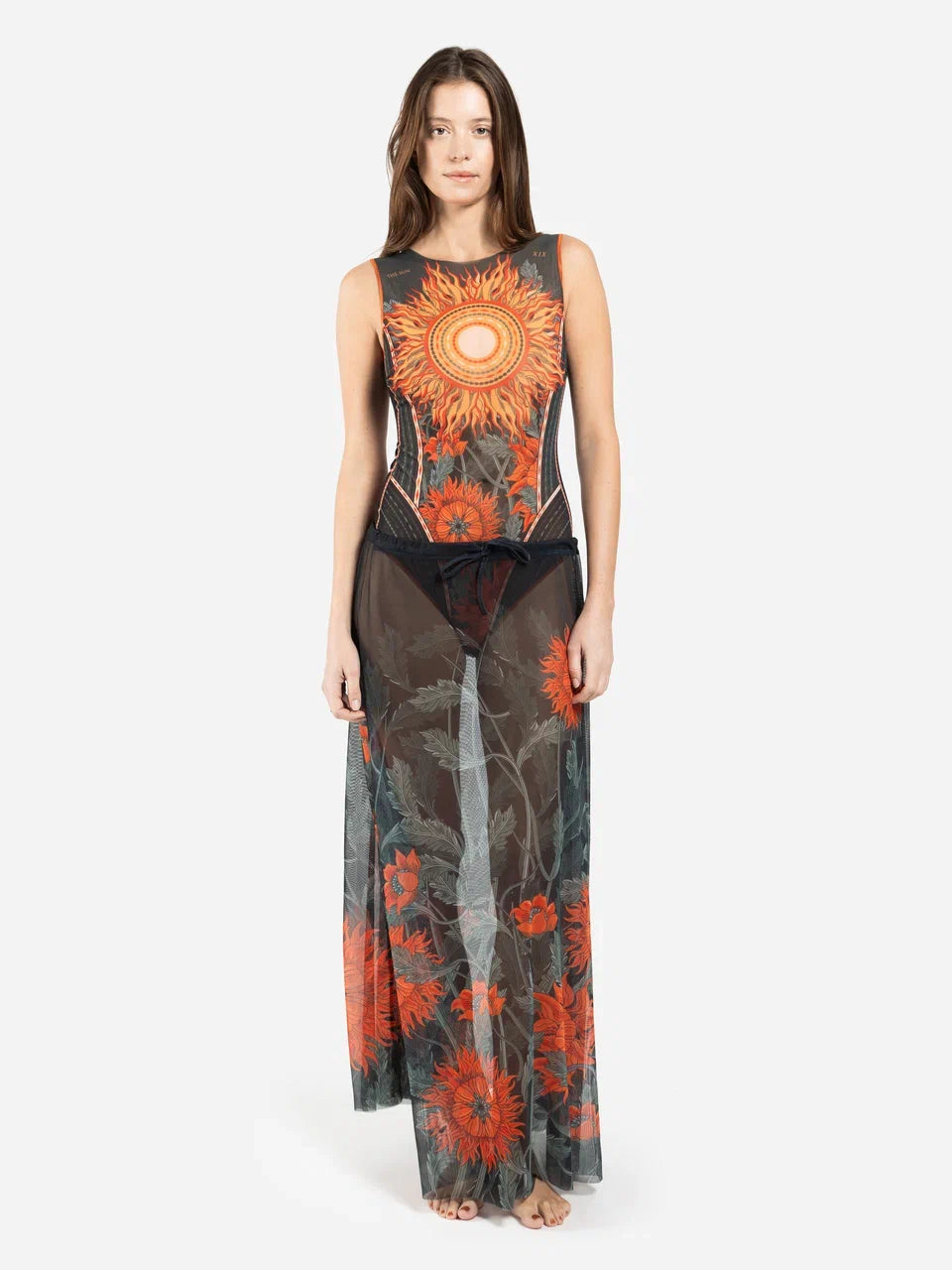The Sun Orange Beach Skirt