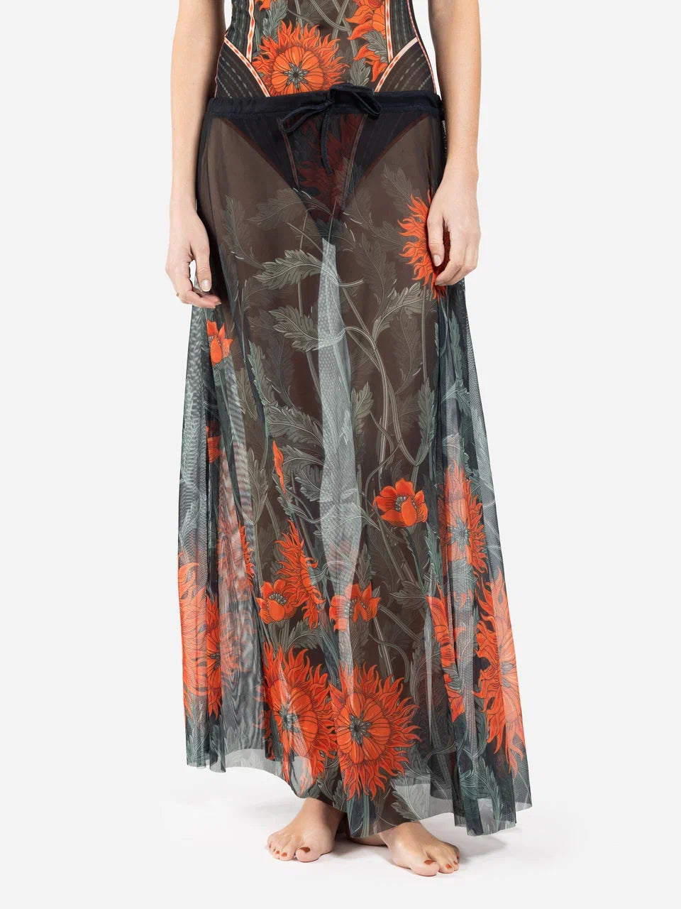 The Sun Orange Beach Skirt