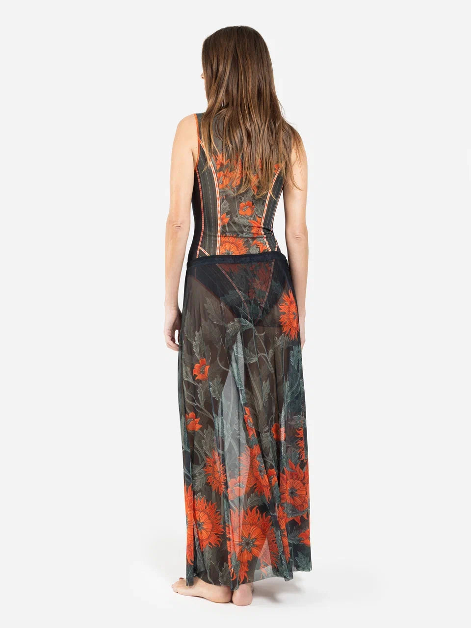 The Sun Orange Beach Skirt