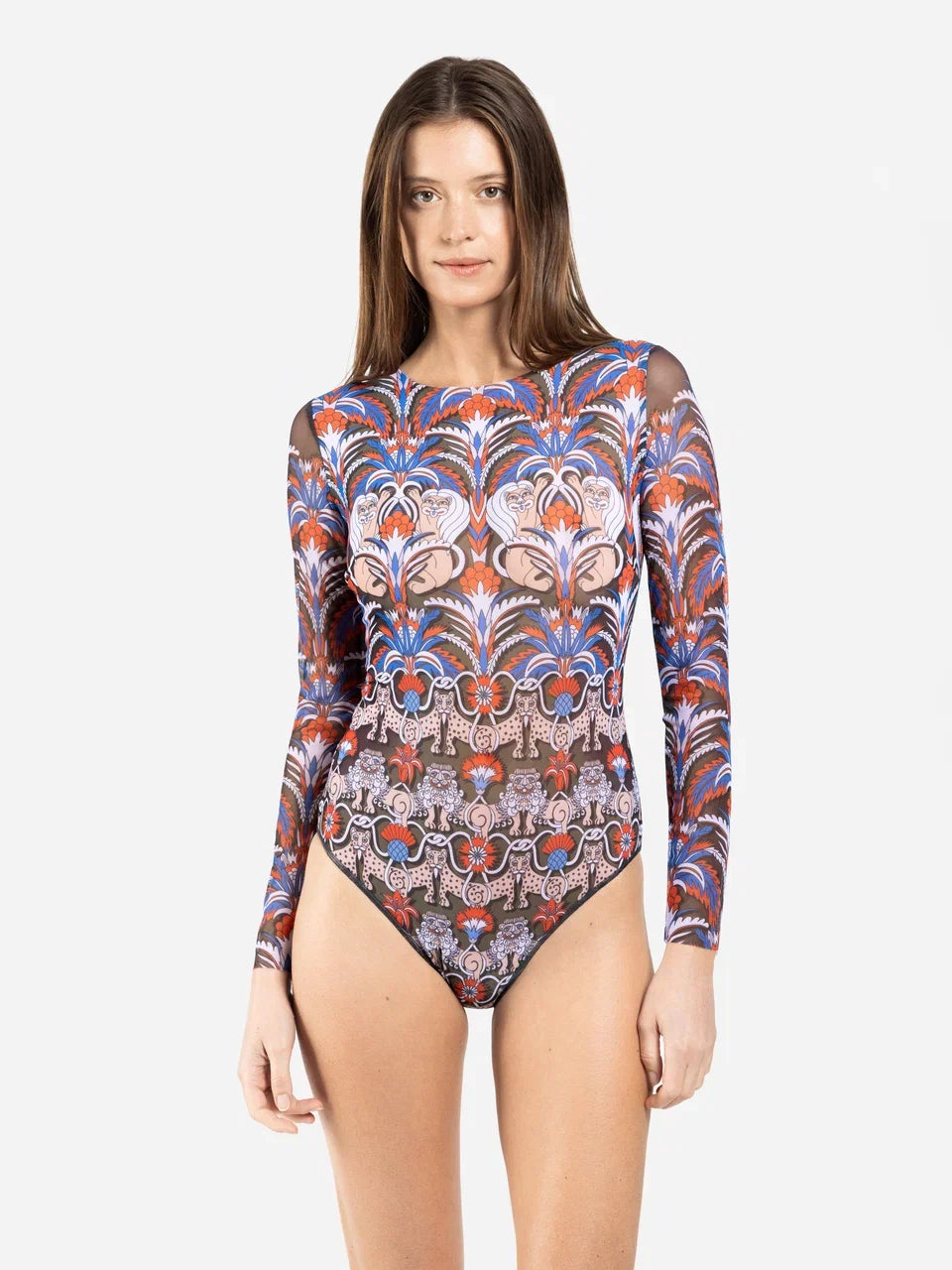 Medieval Green One-Piece Swimsuit