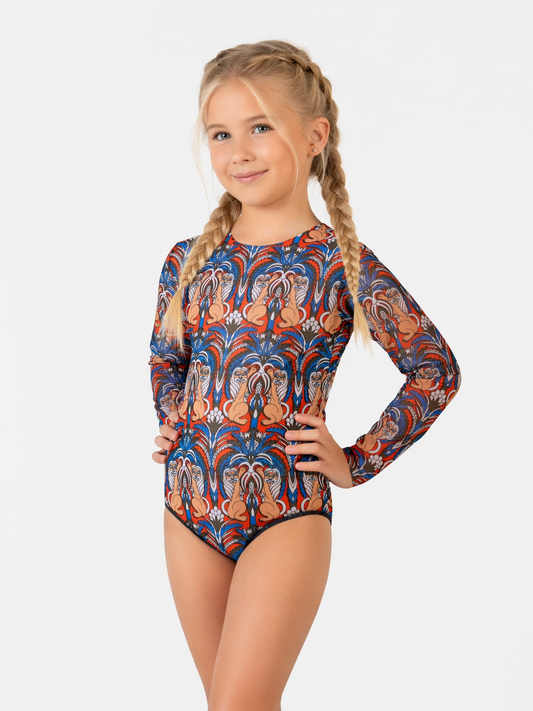 Medieval Green One-Piece Swimsuit