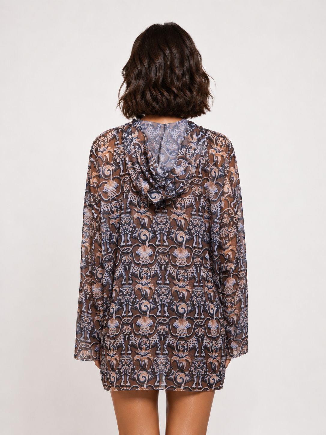 Medieval Brown T-Shirt Oversize with Hood
