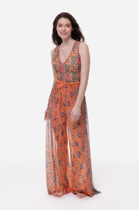 Crocodile Orange Beach Pants