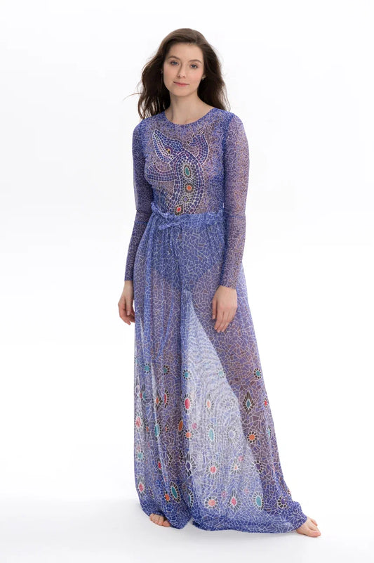 Crocodile Purple Beach Pants