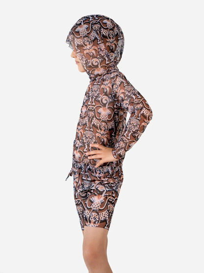 Medieval Brown Kids T-Shirt with Hood