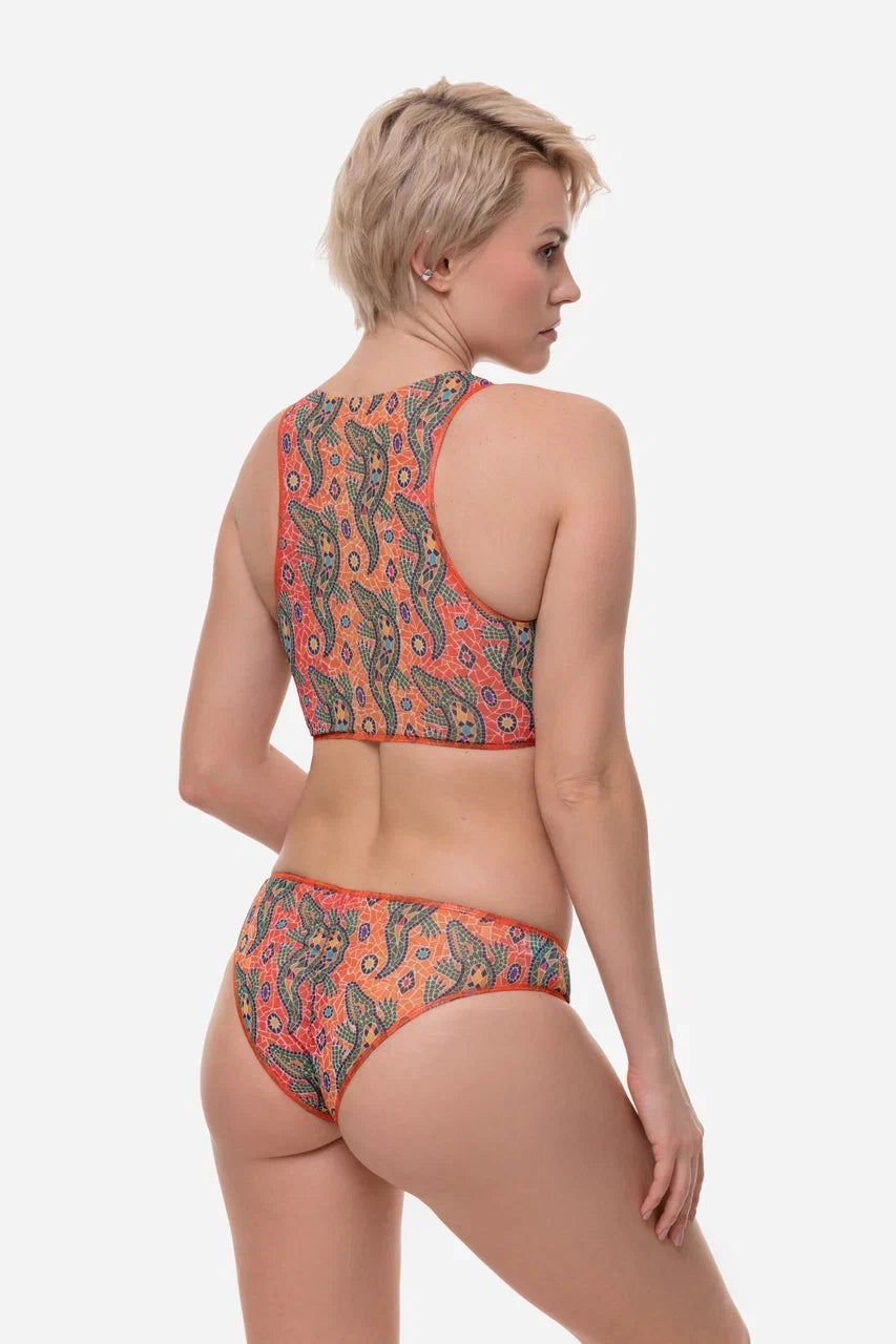 Crocodile Orange Classic Bikini