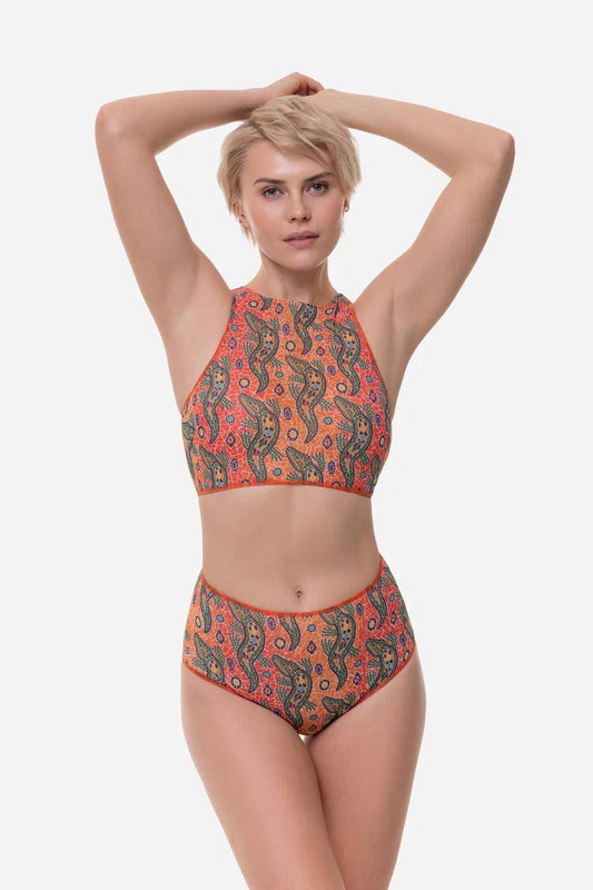 Crocodile Orange Sport Top