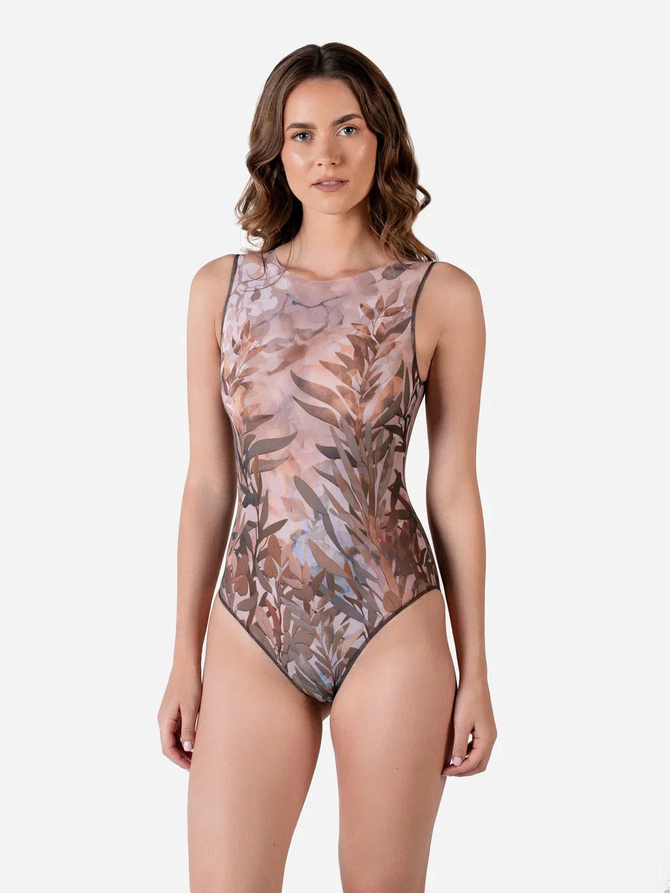 Olives One-Piece Sleeveless Swimsuit