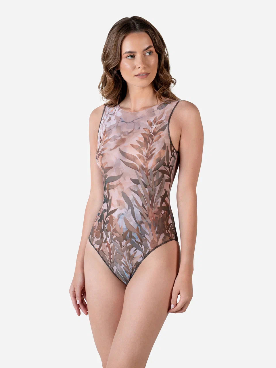 Olives One-Piece Sleeveless Swimsuit
