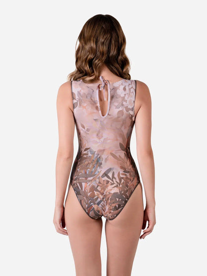 Olives One-Piece Sleeveless Swimsuit