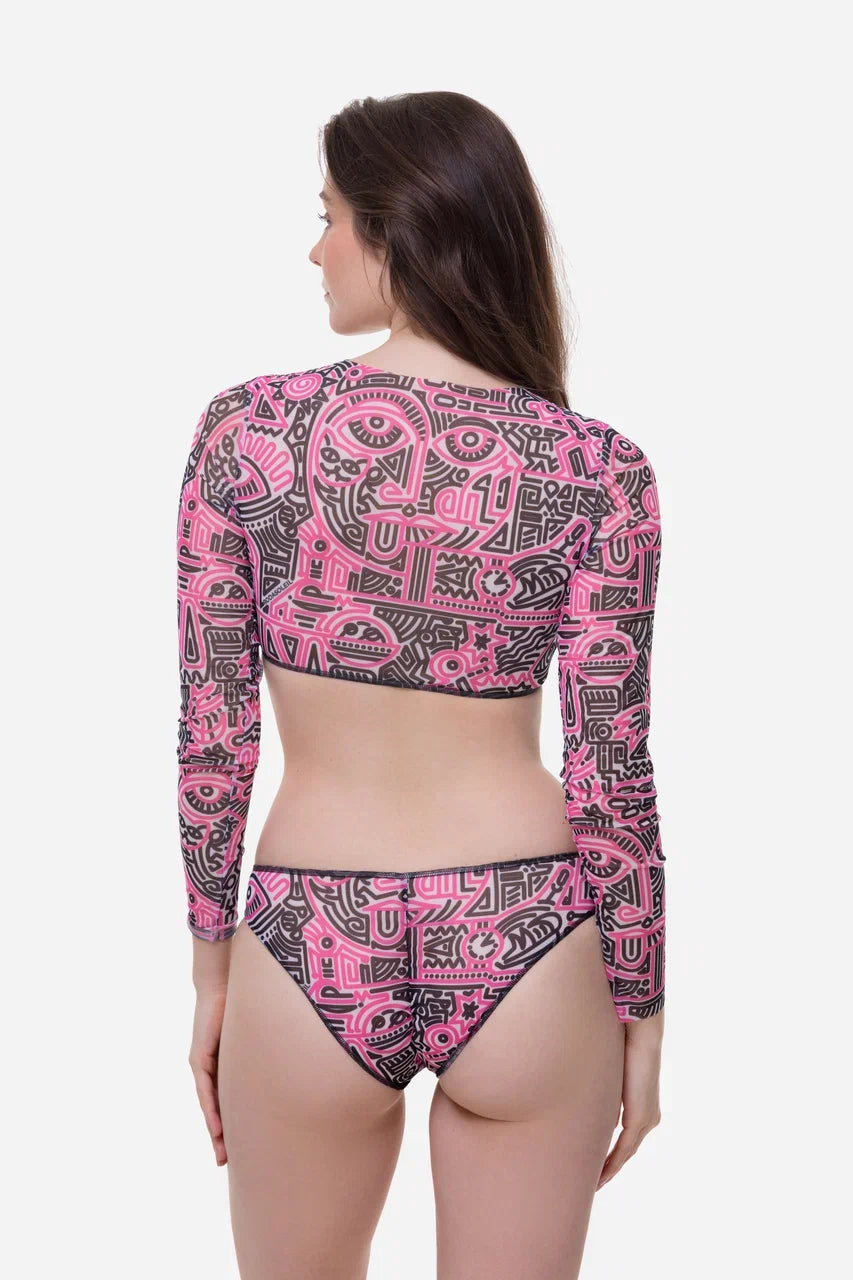 Doodling Fucsia Classic Bikini