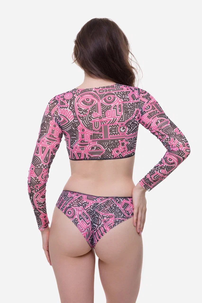Doodling Fucsia Brazilian Bikini