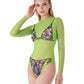Tricks Green One-Piece Swimsuit