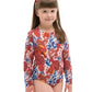 Pomegranate Red Kids One-Piece Swimsuit
