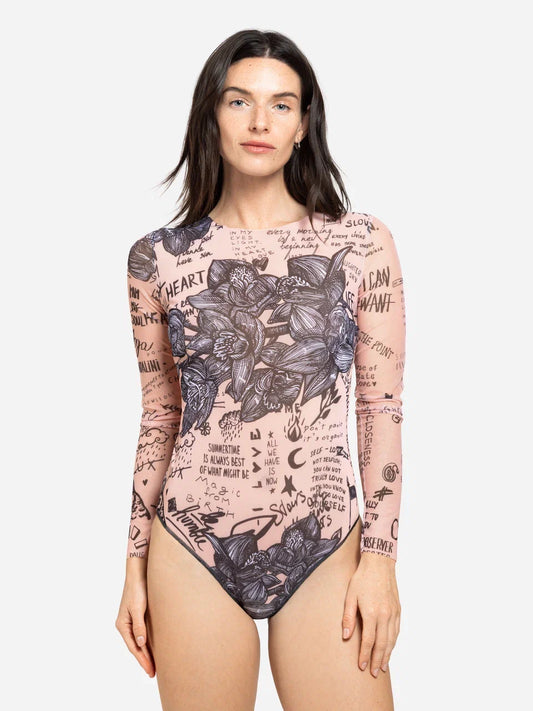 Nude-Body Art One-Piece Swimsuit