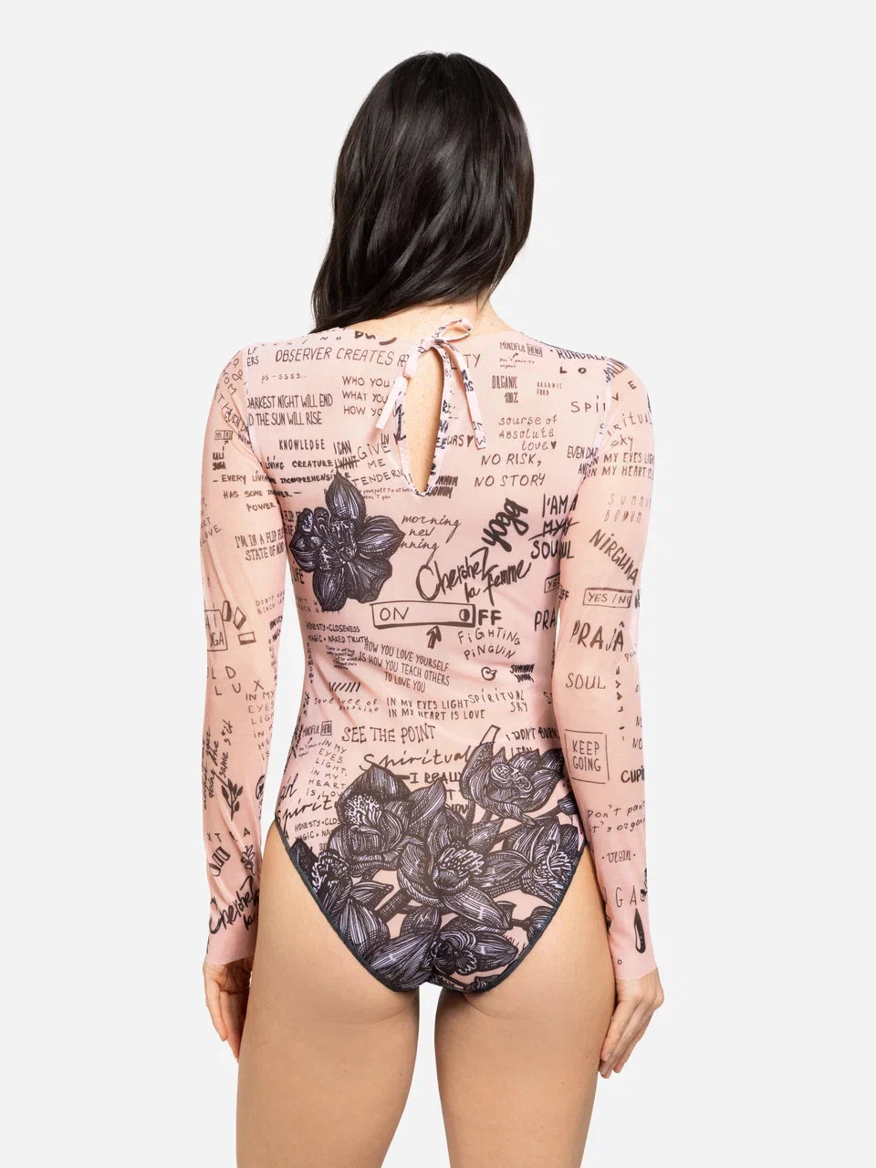 Nude-Body Art One-Piece Swimsuit
