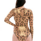 Leopard Diamond One-Piece Swimsuit