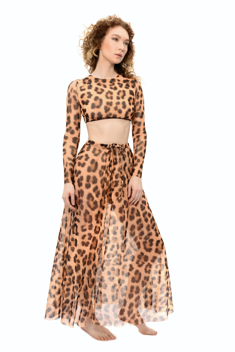 Leopard Beach Skirt