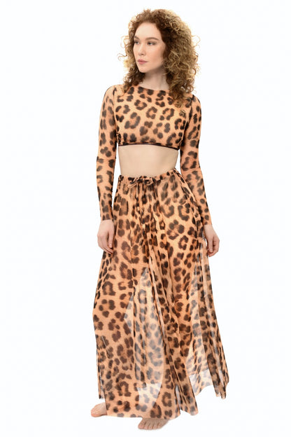 Leopard Beach Skirt