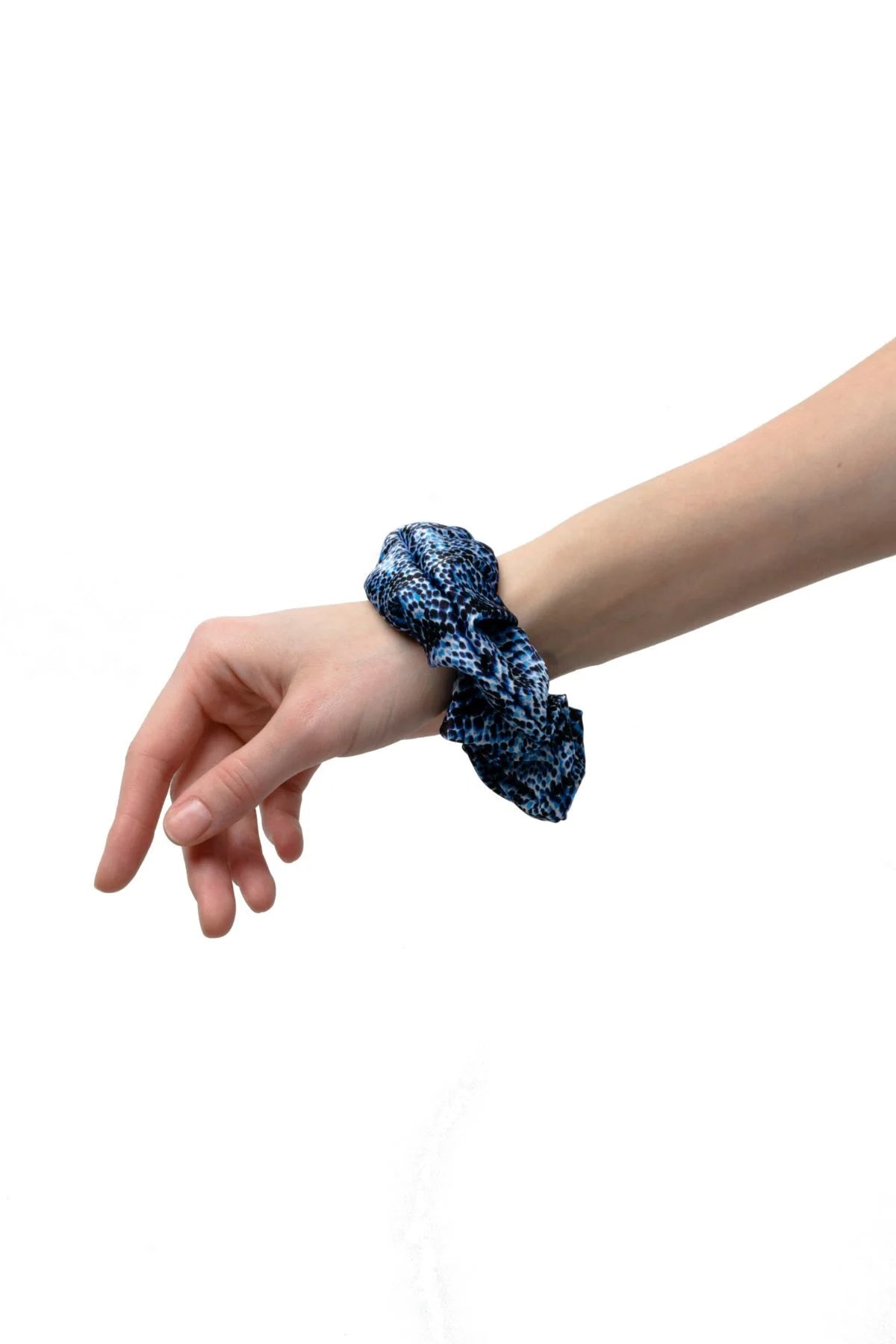 Blue Snake Scrunchy