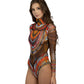 Africa One-Piece Swimsuit with Zipper