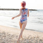 Dragonflies One-Piece Sleeveless Swimsuit