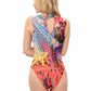 Graffiti One-Piece Sleeveless Swimsuit