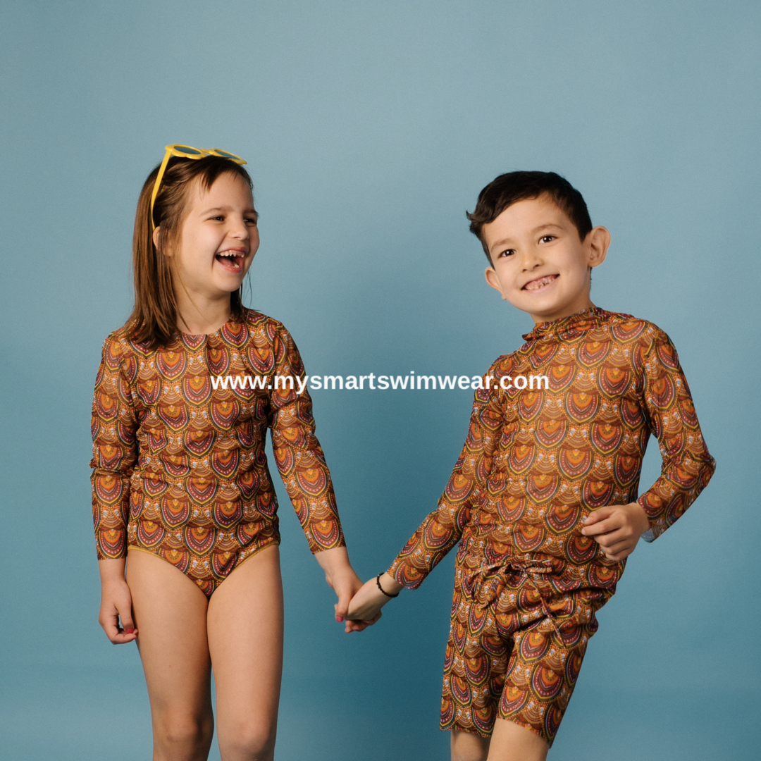 Ethnic Kids One-Piece Swimsuit