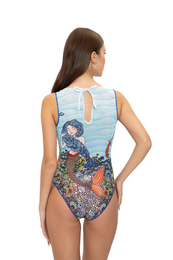 Lina-Marlina One-Piece Sleeveless Swimsuit
