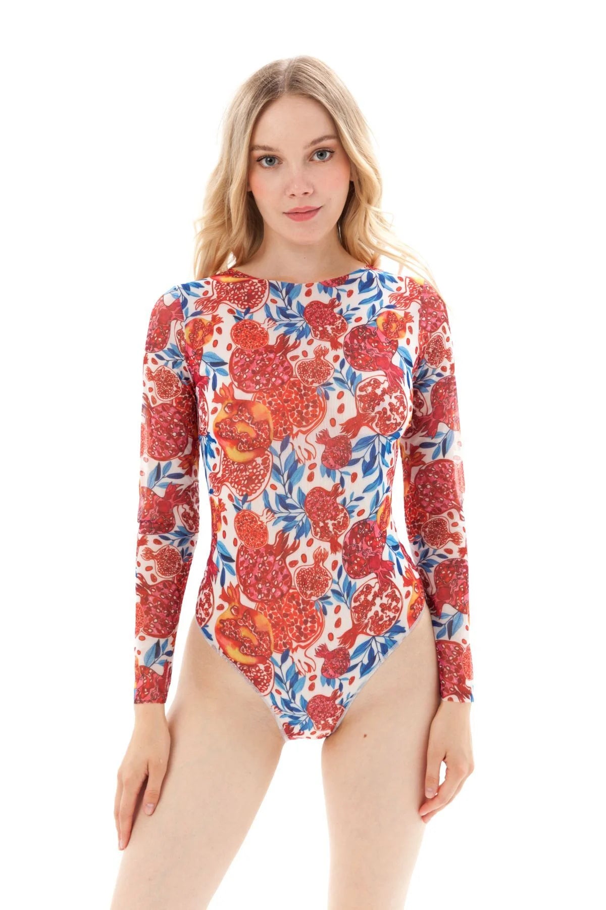 Pomegranate Red One-Piece Swimsuit